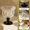 yangyizhi Vintage Glass Dessert Cup, Embossed Ice Cream Bowl, Thickened Footed Sundae Bowls for Cream, Yogurt, Parfait, Trifle, Fruit, Party Serving