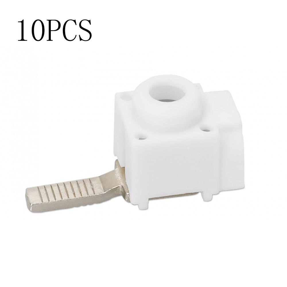 10PCS 25mm² 63A Terminals For Busbar Circuit Breaker Distribution Box Electrical Wire Connector Plastic+Metal White Terminals