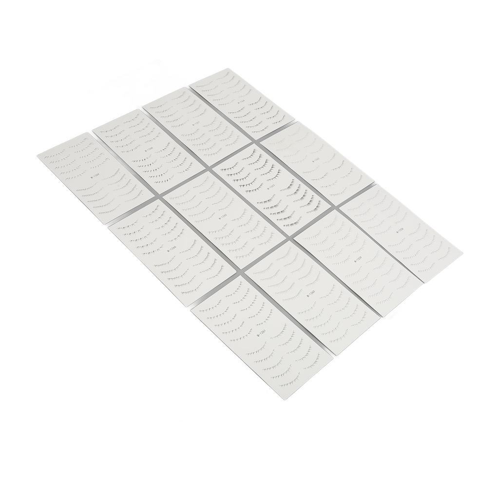 12pcs Lower Eyelash Tattoo Stickers Waterproof 6D False Eyelash Thermal Transfer Stickers