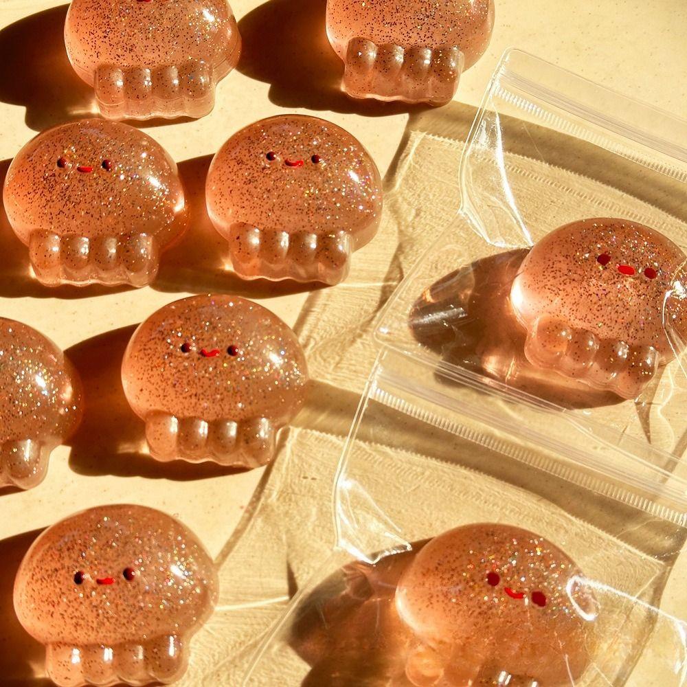 Stress Relief Jellyfish Squeeze Toy TPR Sensory Fidget Toy Cute Pinching Decompressing Toy