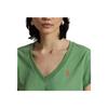 Polo Ralph Lauren Short Sleeve V-Neck Embroidered Regular T-Shirt Women Tops 211902403-009