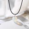 Natural Chakra Crystal Pendant Necklace High Quality Polished Assorted Stones Black Leather Rope Jewelry Gift for Yoga Enthusiasts