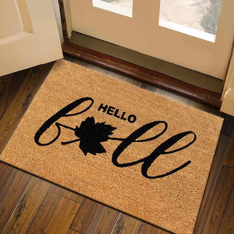 All Weather Welcome Mat Low Profile Entryway Mat for Home Front Entrance Back Non Slip Backing Doormat for Door Decor