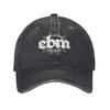 EBM Electronic Body Music Unisex Baseball Cap Industrial Dance Distressed Denim Washed Hat Outdoor Workouts Adjustable Headwear