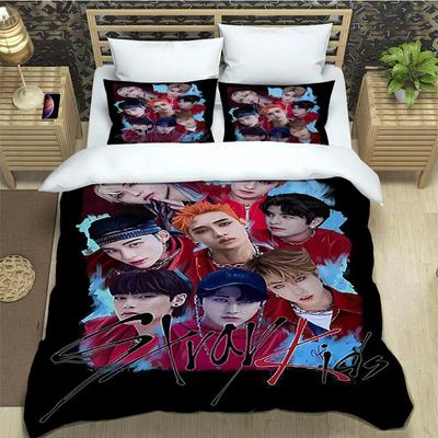 Juegos de ropa de cama con estampado KPOP S-Stray-K-Kids, exquisitos suministros para la cama, juego de edredón, juego de cama, regalo de cumpleaños de lujo