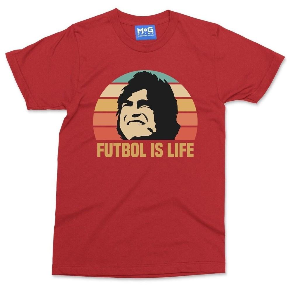 Futbol Is Life TShirt Retro Football Top Vintage Footballer Player Fan Gift Tee S
