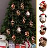 2D Cute Owl Christmas Ornament Animal Christmas Acrylic Pendant Hanging Gift Tree Tags Car Rearview Mirror Hanging Decoration