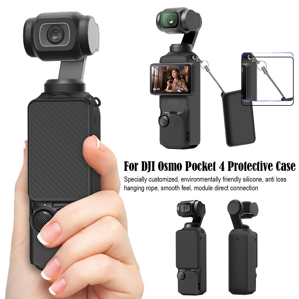 Pro DJI Osmo Pocket 4 Ochranné pouzdro Kryt těla Kryt obrazovky Proti pádu Silikonový Speciální ochranný kryt