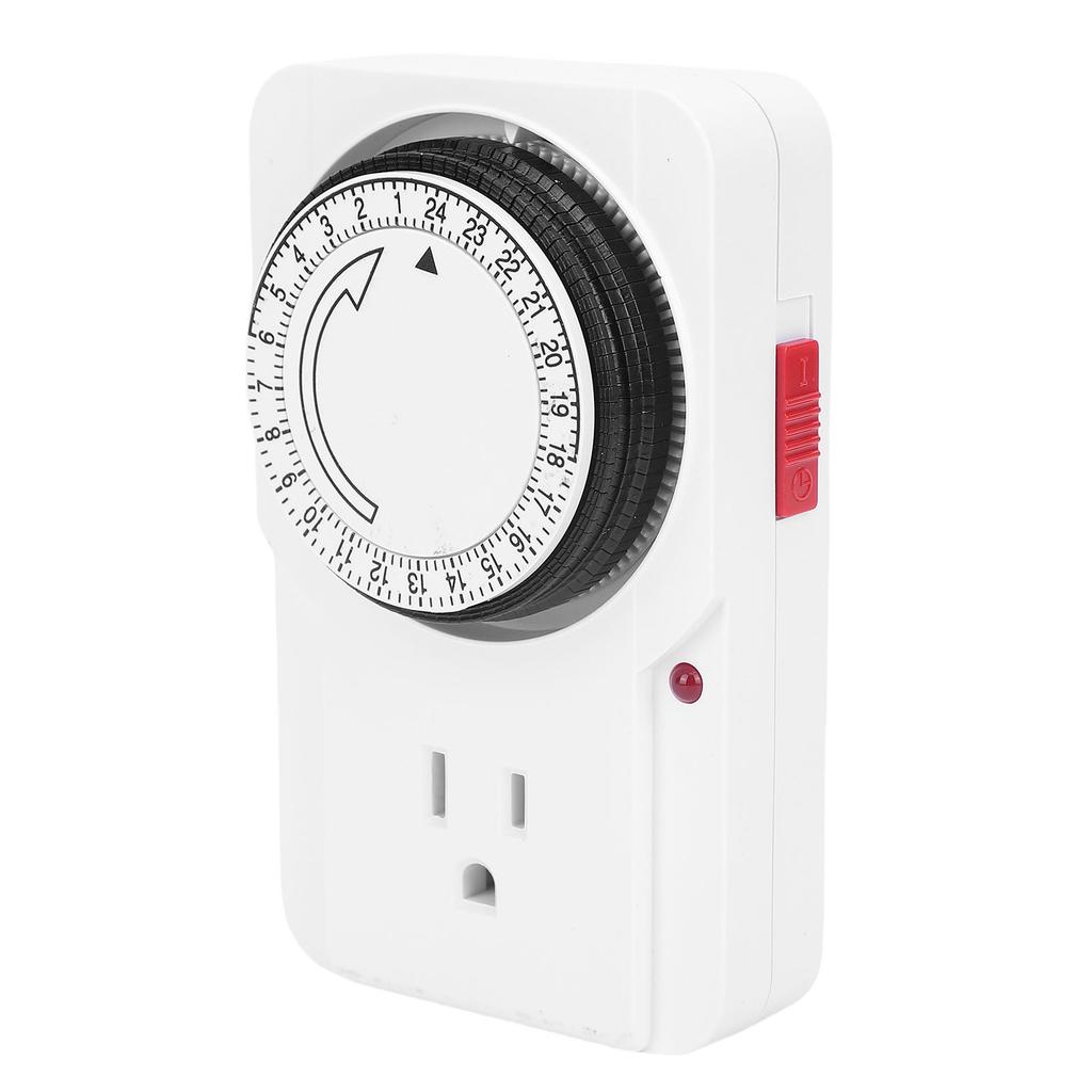 24-Stunden Mechanische Zeitschaltuhr 15-Minuten-Intervalle Programmierbare Mechanische Steckdosen-Zeitschaltuhr für Wasserspender Wasserkocher Klimaanlage Reiskocher Licht