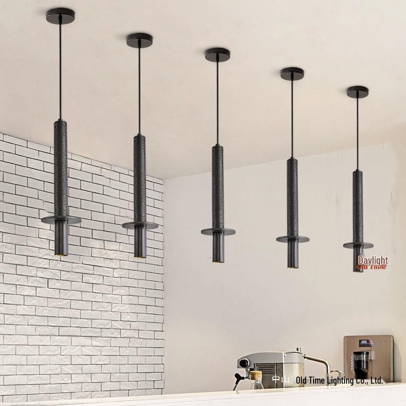 Black Hole Stone Mid-Century Minimalist Pendant Light for Bedroom, Dining Room, or Bar