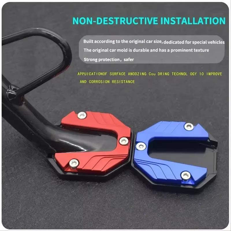 Aluminum Alloy Motorcycle Bike Kickstand Extender Anti-skid Foot Side Stand Extension Foot Pad Support for Motorcycle Dirt Bike