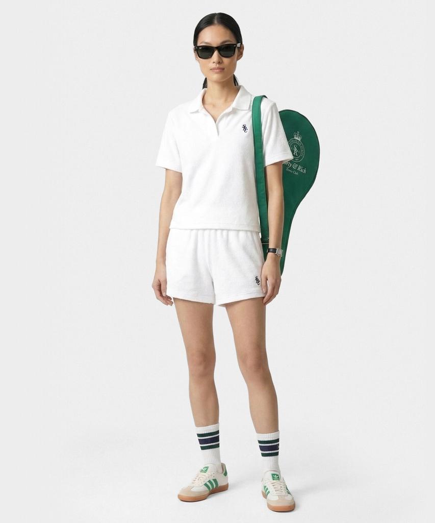 SPORTY&RICH Src Terry Polo Shirt White R265Aw2002