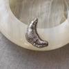 Silver Croissant Brooch Vintage Gold Brooch Fashion Metal Clothes Pin  Gift