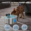 3.2L 108oz Sensor Activated Stainless Steel Pet Water Fountain Wireless Rechargeable Automatic Pet Drinking Dispenser for Cats