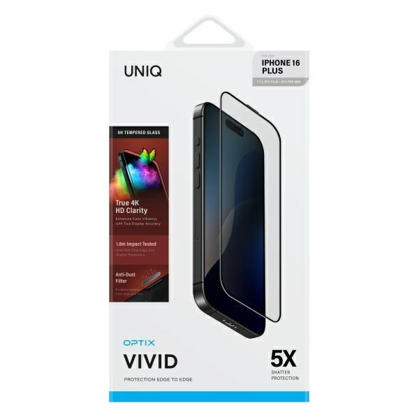 Uniq Optix Vivid Iphone 16 Plus / 15     Plus / 14 Pro Max 6.7 Clear Szkło Hartowane Z Aplikatorem