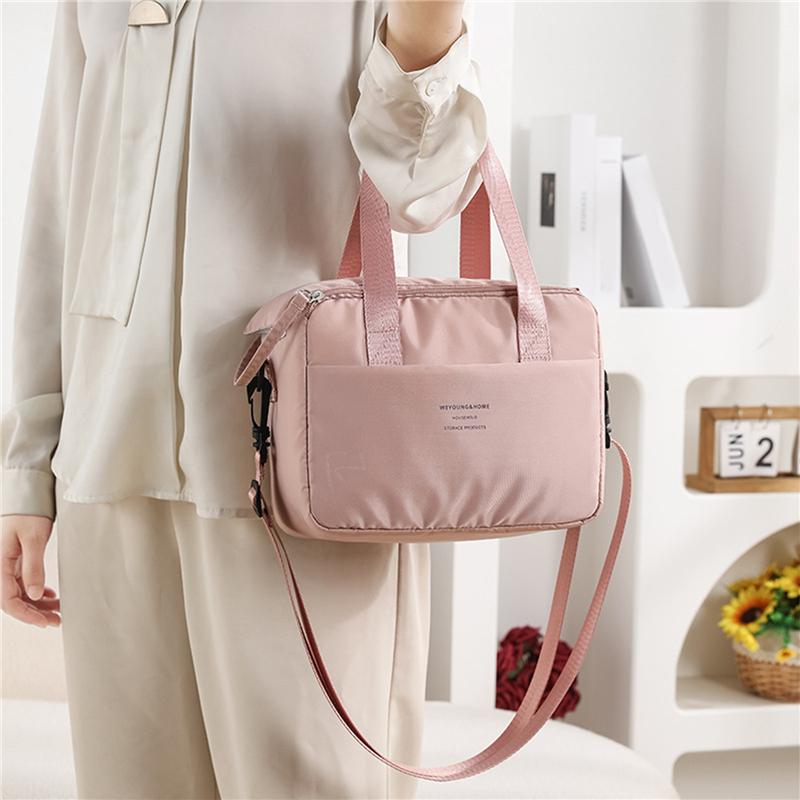 Portable Lunch Bag For OL Women Thermal Insulated Lunch Box Tote Cooler Handbag Waterproof Bento Pouch Office Food Shoulder Bags