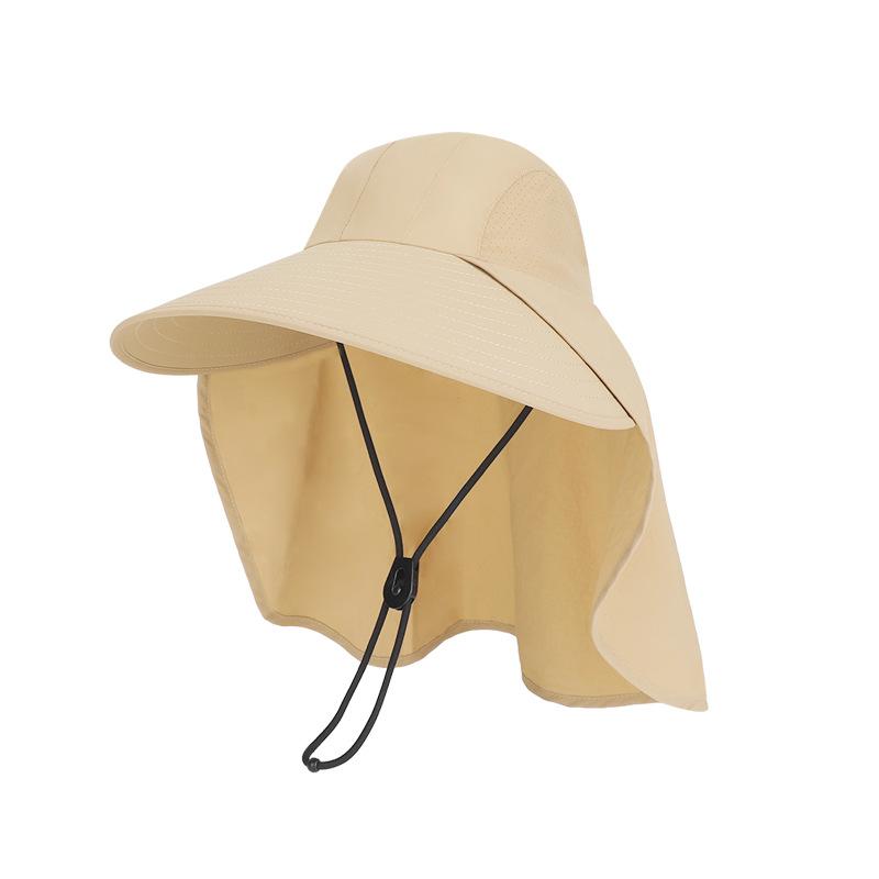 Summer outdoor sun hat children quick drying waterproof big brim bucket hat European and American fashion shawl neck protection sun protection hat