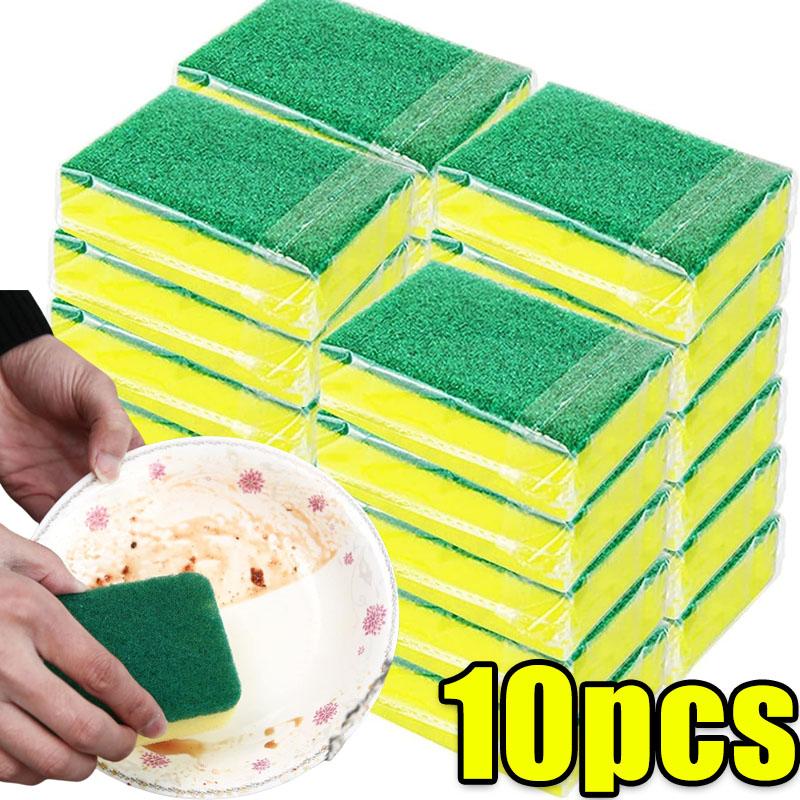 Heavy Duty Dish Sponge Cleaning Dish Scrubber Sponge for Home and Kitchen Stink-Free Cleaning Supplies for Pots Pans