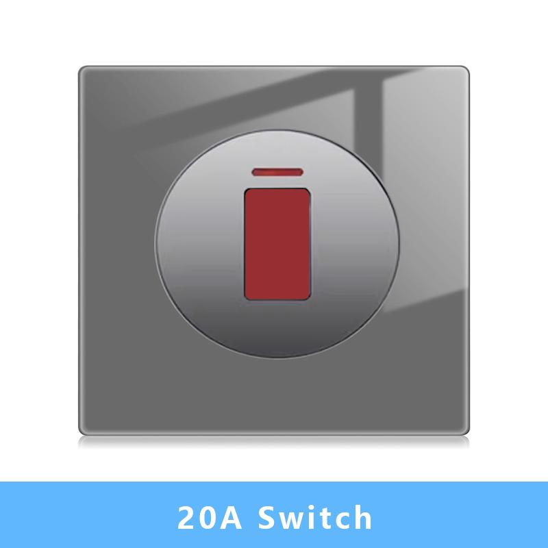 Nástěnný vypínačový panel LED indikátor UK EU FR Univerzální USB Elektrická zásuvka Klavírní klávesy Samoresetovací nástěnné vypínače TV Počítač