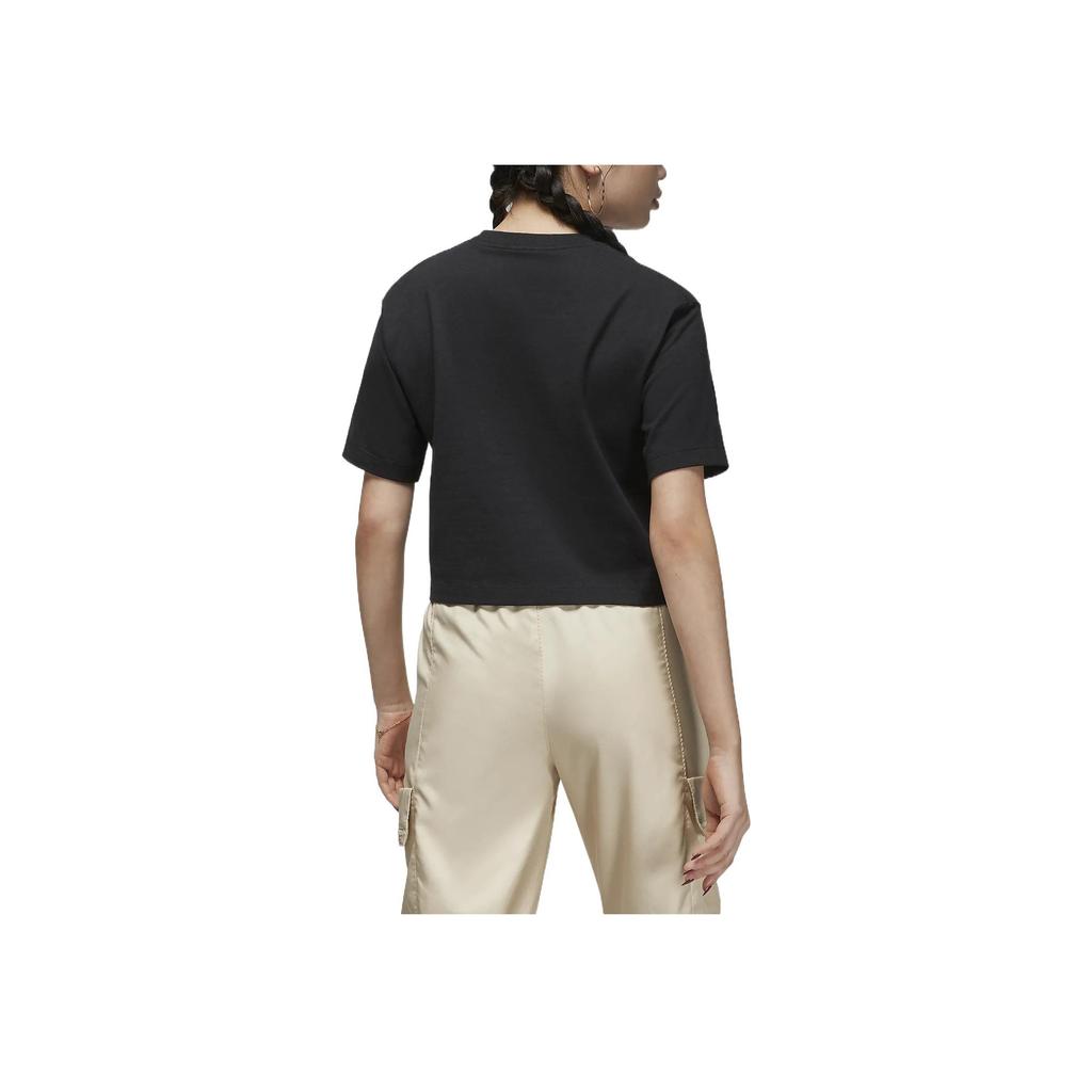 Jordan Essentials Boxy Logo Tee Women Tops Black DO5039-010