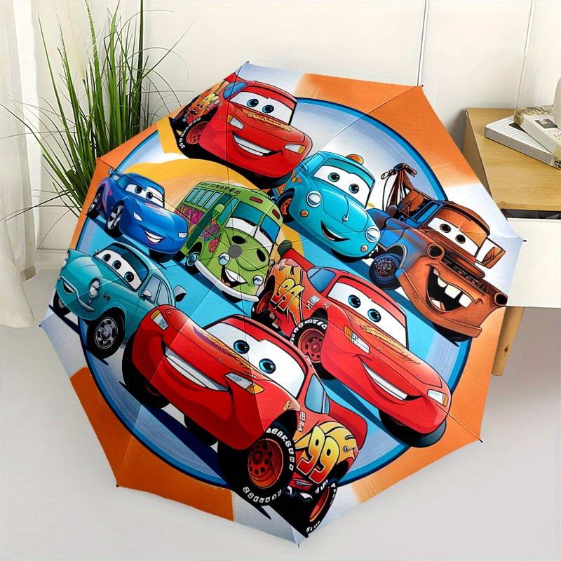 

Cars,Lightning McQueen Automatic Umbrella - Tri-fold Portable Umbrella, Best Holiday Gift for Men and Women, Durable Iron Frame, Playful Des