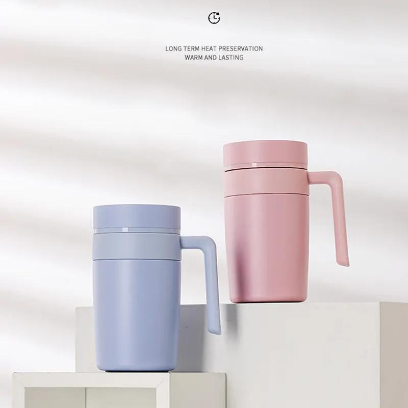 Intelligent 316 Stainless Steel Insulated Cup Business Temperature Control Tea Separation Cup Frosted With Handle Office Cup Gift YLE31