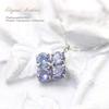Barzaz Tanzanite Necklace in Platinum with Hydrangea December for Women Flower, Blue-Purple, Birthstone,