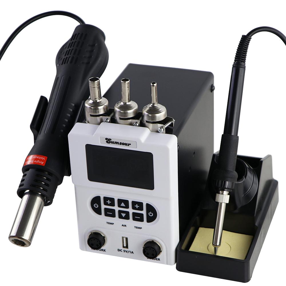 Digital display Solder Station Control Temperature Soldering Iron Hot Air Gun BGA SMD Rework Welding Desoldering Repair Tools