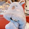 Cartoon Capybara Hat Scarf Gloves Set Korean Style 3 In 1 Hat Plush Hooded Scarf  Students