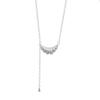 Minimalist Cowhorn Bag Tassel Water Drop Necklace for Female Niche Collarbone Chain Ins Cold Wind Neck Chain