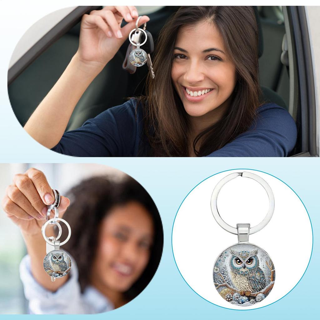 Owl Keychain For Purse Owl Purse Key Decoration For Women Stylish Wallet Jewelry Holder Key Ring Backpack Pendants For Bag