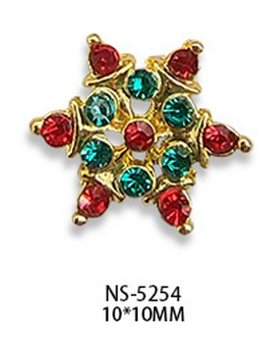 Christmas Nail Art Accessories: Festive Drills & Decorations with Trees, Santa, Deer & Snowman Designs