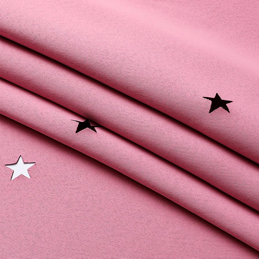 Double Layers Romantic Sheer Kids Children Girls Curtains with Hollow Out Stars for Living Room Bedroom Windows Drapes