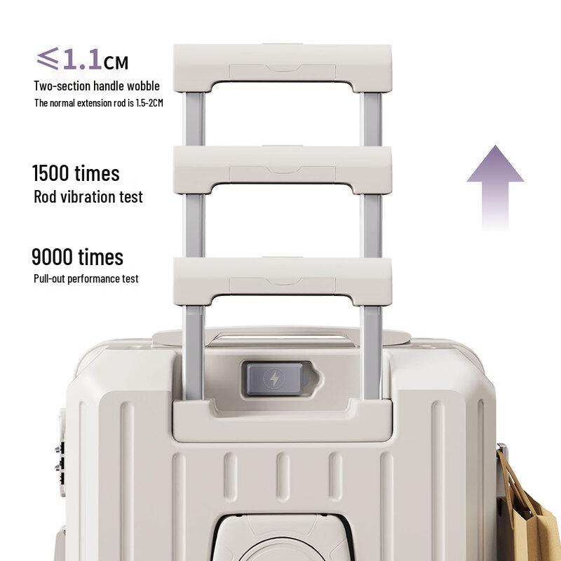 JOURHEY SHI Multi-functional Luggage with Cup Holder for Women