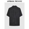 UR Men's Washed Pleated Lapel Shirt