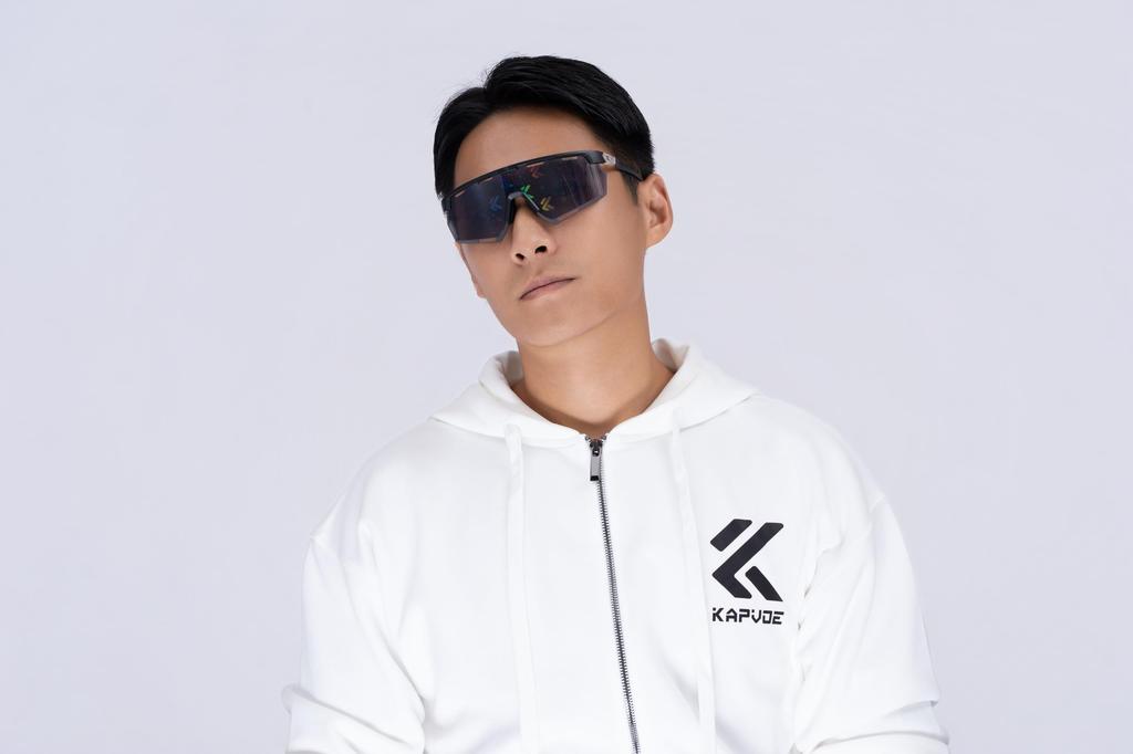 KAPVOE Sports Sunglasses with Carbon TR90 PC Photochromic UV400 Unisex for Men and Suitable for and Baseball Lazuli High-Performance Temples,