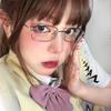 Japanese Harajuku Glasses Frame Women No Makeup Fashion Anti-blue Light Glasses Men Contrasting Cute Decorative Glasses