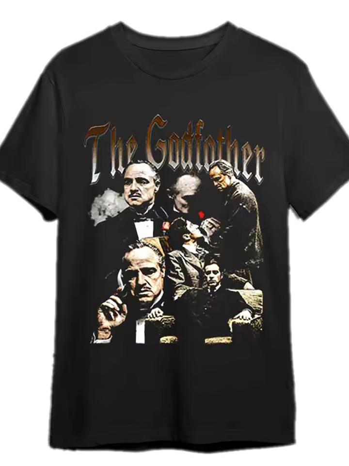 The Godfather Movie Pattern T shirt - Retro Movie T Summer New Style Unisex Casual T shirt