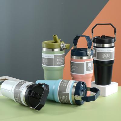 30oz Tragbarer tragbarer Auto-Becher 304 Edelstahl Thermosbecher Kälteschutz Bingba Becher Wasserbecher