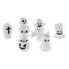 8 ks Halloweenské ozdoby Miniaturní svítící náhrobek Dýně Lebka Duch Zahradní dekor
