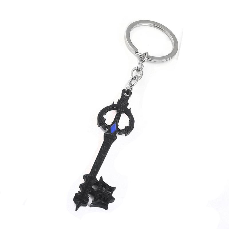 SG Hot Game Kingdom Hearts Key Keychains Sora Crown Roxas Keyblade Paopu Fruit Weapon Pendants Keyring For Men Car Jewelry Gift