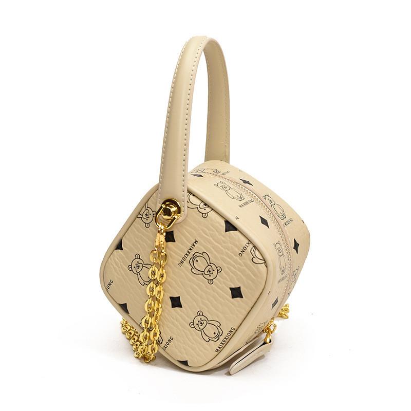 Playful And Cute Kids Square Handbag Featuring Adorable Bear Print For Everyday Use