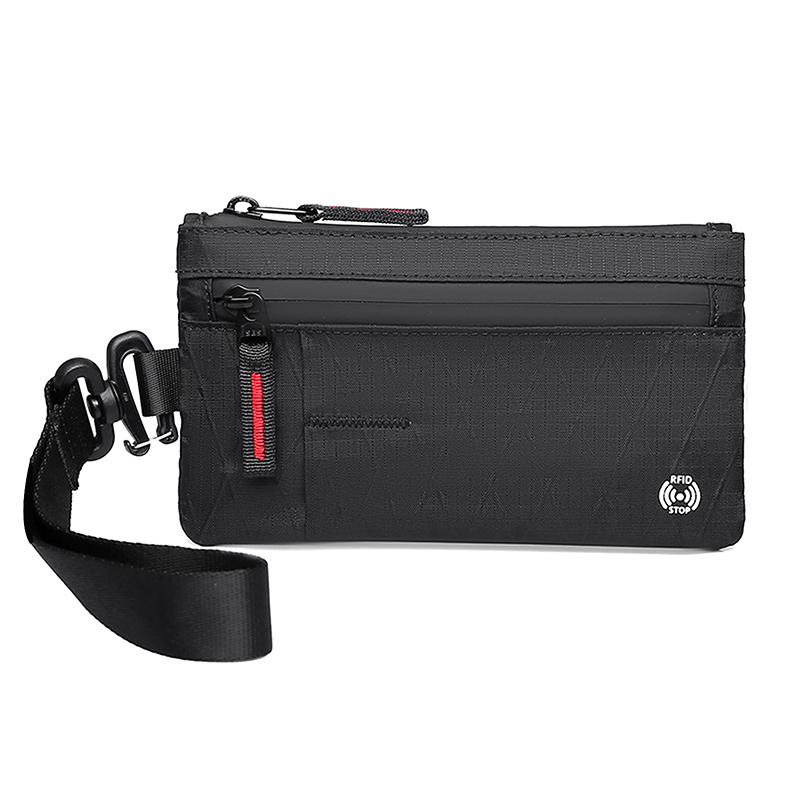 Rfid Credit Card Holder Men'S Short Wallet Zipper Coin Bag X-Pac Mini Travel Wallet Male Tactical Purse Coin Purse