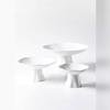 Ceramic Home Dim Sum Tall Plate High-End Display Plate Plate Snack Cold Dish Creative Fruit Tray Tableware