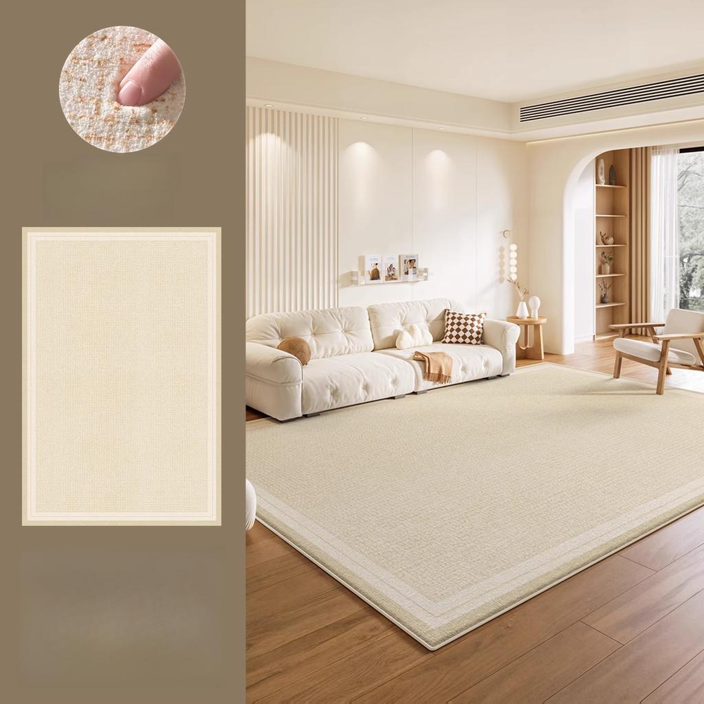 Cream Style Living Room Decoration Large Carpet Thicken Plush Study Rug Minimalist Rugs for Bedroom Fluffy Soft Lounge Floor Mat