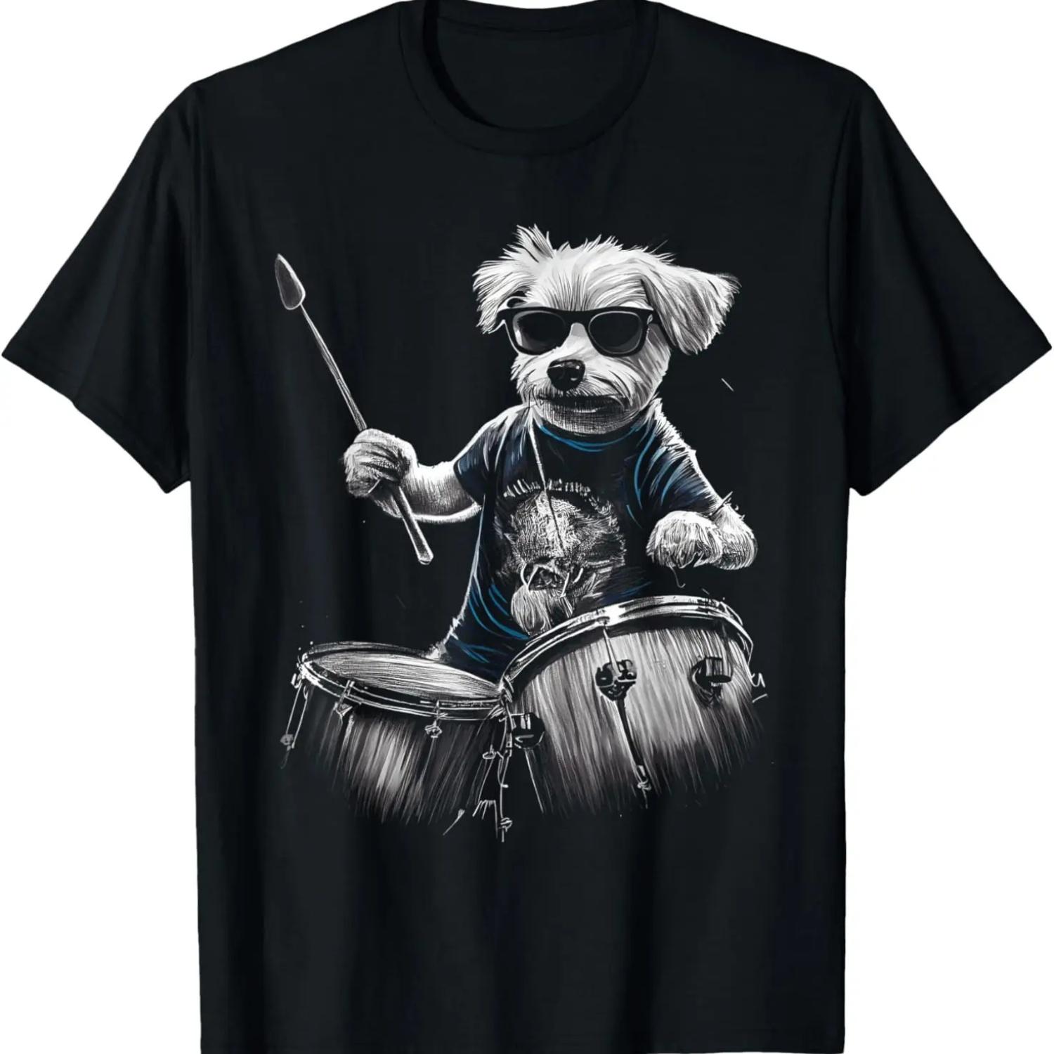 Funny The Drummer Elf Christmas Family Pajama Drums Drumming T-Shirt S