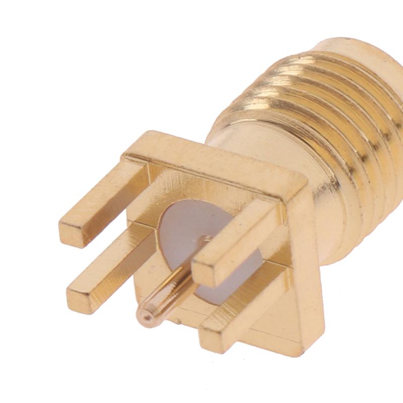 10X 1.6Mm Sma Female Jack Solder Nut Edge Pcb Clip Straight Mount Rf Connector