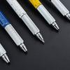 Multifunktionaler 6-in-1 Metall-Werkzeugstift mit Wasserwaage, Lineal, Stylus, Schraubendreher und Kugelschreiber – Kundenspezifisches Logo verfügbar.