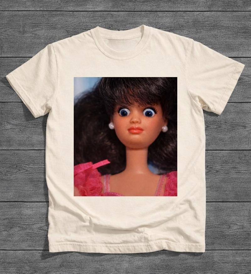 Funny African American Disgusted Black Doll Face Meme Shirt Summer Unisexs and Womens Loose and Breathable Tshirt Top