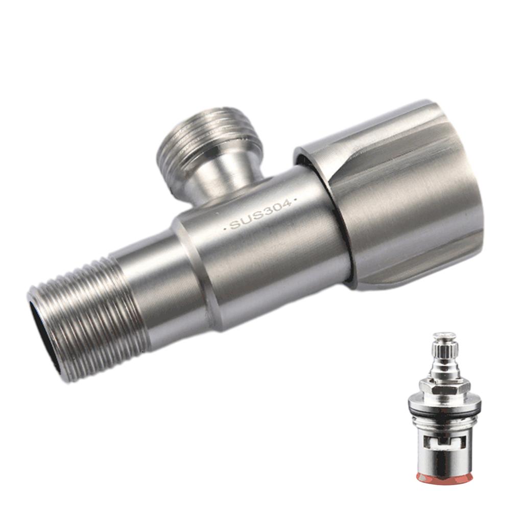 1/2 Essential Metal Angle Stop Valves 304 Stainless Steel Valves Shut Off Solution Perfect for Kitchen Bathroom Toilet